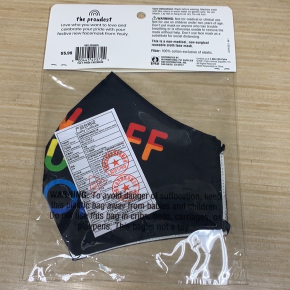 Petco Pride Face Mask NEW OS - Picture 4 of 4